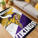 nfl minnesota vikings area rug non slip football carpet home decor gift idea for fans living room mv159