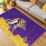 nfl minnesota vikings area rug non slip football carpet home decor gift idea for fans living room mv160