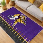 nfl minnesota vikings area rug non slip football carpet home decor gift idea for fans living room mv167