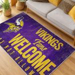 nfl minnesota vikings area rug non slip football carpet home decor gift idea for fans living room mv172