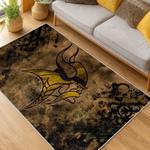 nfl minnesota vikings area rug non slip football carpet home decor gift idea for fans living room mv179