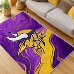 nfl minnesota vikings area rug non slip football carpet home decor gift idea for fans living room mv189
