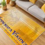 nfl minnesota vikings area rug non slip football carpet home decor gift idea for fans living room mv196