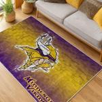 nfl minnesota vikings area rug non slip football carpet home decor gift idea for fans living room mv197