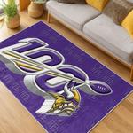 nfl minnesota vikings area rug non slip football carpet home decor gift idea for fans living room mv202