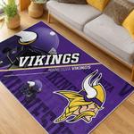 nfl minnesota vikings area rug non slip football carpet home decor gift idea for fans living room mv206
