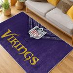 nfl minnesota vikings area rug non slip football carpet home decor gift idea for fans living room mv212