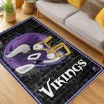 nfl minnesota vikings area rug non slip football carpet home decor gift idea for fans living room mv213
