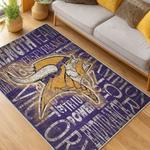 nfl minnesota vikings area rug non slip football carpet home decor gift idea for fans living room mv214