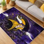 nfl minnesota vikings area rug non slip football carpet home decor gift idea for fans living room mv215