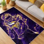 nfl minnesota vikings area rug non slip football carpet home decor gift idea for fans living room mv217