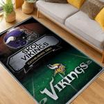 nfl minnesota vikings area rug non slip football carpet home decor gift idea for fans living room mv219