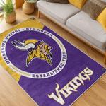 nfl minnesota vikings area rug non slip football carpet home decor gift idea for fans living room mv220