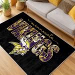 nfl minnesota vikings area rug non slip football carpet home decor gift idea for fans living room mv226