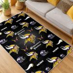 nfl minnesota vikings area rug non slip football carpet home decor gift idea for fans living room mv227