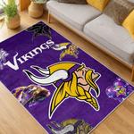 nfl minnesota vikings area rug non slip football carpet home decor gift idea for fans living room mv232