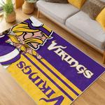 nfl minnesota vikings area rug non slip football carpet home decor gift idea for fans living room mv235