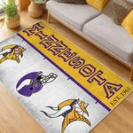 nfl minnesota vikings area rug non slip football carpet home decor gift idea for fans living room mv238