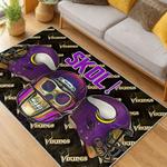 nfl minnesota vikings area rug non slip football carpet home decor gift idea for fans living room mv240