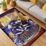 nfl minnesota vikings area rug non slip football carpet home decor gift idea for fans living room mv249