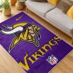 nfl minnesota vikings area rug non slip football carpet home decor gift idea for fans living room mv253