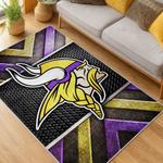 nfl minnesota vikings area rug non slip football carpet home decor gift idea for fans living room mv70