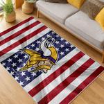 nfl minnesota vikings area rug non slip football carpet home decor gift idea for fans living room mv72