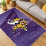 nfl minnesota vikings area rug non slip football carpet home decor gift idea for fans living room mv76