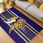nfl minnesota vikings area rug non slip football carpet home decor gift idea for fans living room mv81