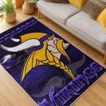 nfl minnesota vikings area rug non slip football carpet home decor gift idea for fans living room mv82