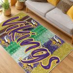 nfl minnesota vikings area rug non slip football carpet home decor gift idea for fans living room mv87
