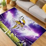 nfl minnesota vikings area rug non slip football carpet home decor gift idea for fans living room mv88