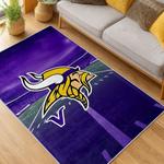 nfl minnesota vikings area rug non slip football carpet home decor gift idea for fans living room mv91