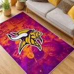 nfl minnesota vikings area rug non slip football carpet home decor gift idea for fans living room mv93