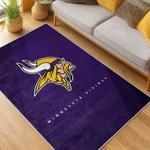 nfl minnesota vikings area rug non slip football carpet home decor gift idea for fans living room mv96