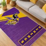 nfl minnesota vikings area rug non slip football carpet home decor gift idea for fans living room mv98