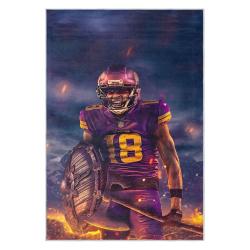 nfl minnesota vikings area rug non slip football carpet home decor gift idea for fans mv119