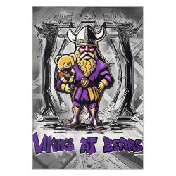 nfl minnesota vikings area rug non slip football carpet home decor gift idea for fans mv245