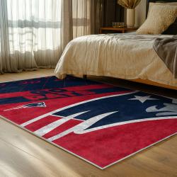 nfl new england patriots area rug non slip football carpet home decor gift idea for fans bedroom nep100