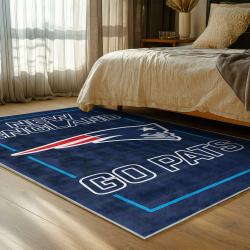 nfl new england patriots area rug non slip football carpet home decor gift idea for fans bedroom nep104