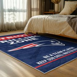nfl new england patriots area rug non slip football carpet home decor gift idea for fans bedroom nep105
