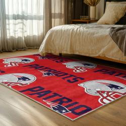 nfl new england patriots area rug non slip football carpet home decor gift idea for fans bedroom nep106