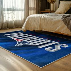 nfl new england patriots area rug non slip football carpet home decor gift idea for fans bedroom nep111