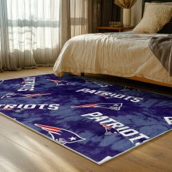 nfl new england patriots area rug non slip football carpet home decor gift idea for fans bedroom nep118