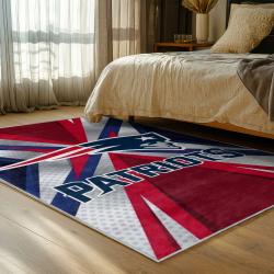 nfl new england patriots area rug non slip football carpet home decor gift idea for fans bedroom nep119