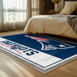 nfl new england patriots area rug non slip football carpet home decor gift idea for fans bedroom nep122
