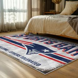 nfl new england patriots area rug non slip football carpet home decor gift idea for fans bedroom nep129