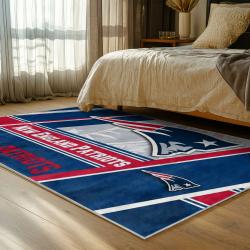 nfl new england patriots area rug non slip football carpet home decor gift idea for fans bedroom nep130