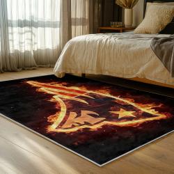 nfl new england patriots area rug non slip football carpet home decor gift idea for fans bedroom nep132