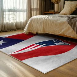 nfl new england patriots area rug non slip football carpet home decor gift idea for fans bedroom nep139